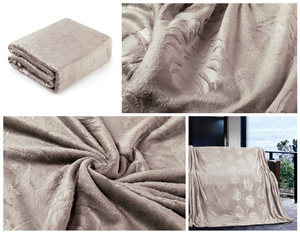 Blanket 200 x 220 Microfiber Stamped Ardea Leaf 10