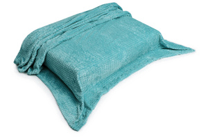 Blanket 200 x 220 Microfiber Embossed Zigzag Azure