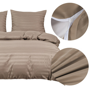 Bedding 160 x 200 3 pcs Satin Striped Ramiro 01