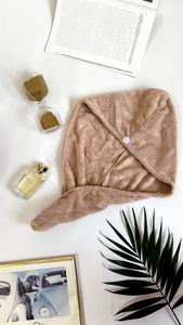 Turban 65 x 25 Microfiber Towel Aki Beige