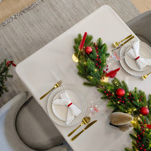 Tablecloth 120x220 Stain-Resistant Surbo Cream