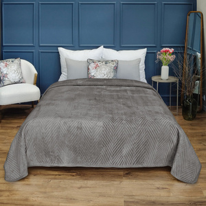Bedspread 200 x 220 Herringbone Velvet Caden 01