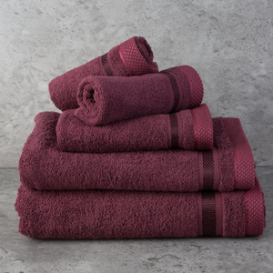 Towel 100x150 Bath Frotte Abbie 07 Burgundy