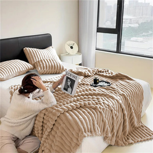 Blanket 160 x 200 Microfiber Plush Shirley Stripes 04