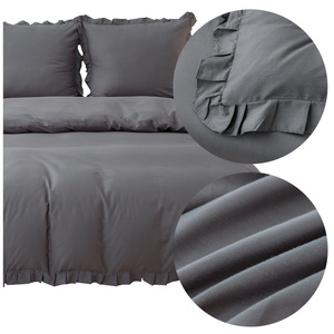 Bedding set 160 x 200 3 pcs Cotton with Ruffle Lynda 04