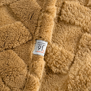 70 x 160 Plush Blanket Herringbone Caro Honey