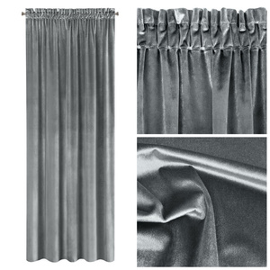 Curtain 140 x 270 Decorative Samanta Graphite Tape