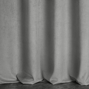 Velvet Eliza Curtain 140 x 250 Sash Grey