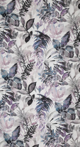 Curtain 135 x 270 Decorative Tape Lily White+Fiol