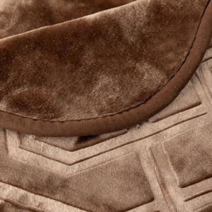 Blanket 160 x 200 Acrylic Stamped Vito Brown