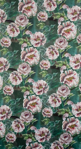 Curtain 140 x 270 Decorative Velvet Palmera Green