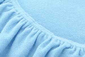 Terry sheet with elastic 027_D Blue 90x200