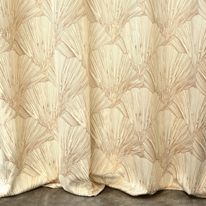 Pierre Cardin Goja Velvet Curtain 140 x 250 Cream