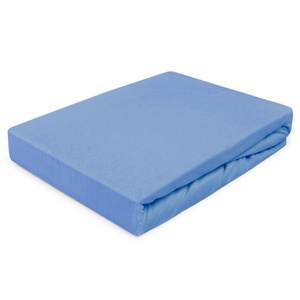 Jersey sheet with elastic 027_D Blue 70x140
