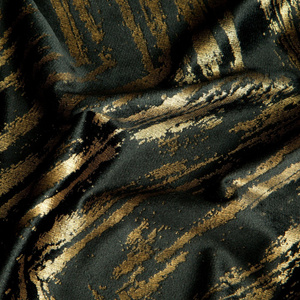 Curtain 140 x 250 Decorative Velvet Sara Black+Gold