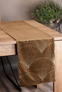 35 x 140 Decorative Velvet Blink14 Brown Runner