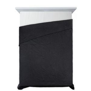 170 x 210 Quilted Decorative Bedspread Boni6 Black