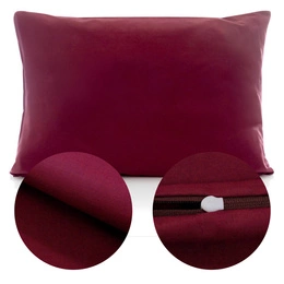Cotton pillowcase 40 x 60 Solid Ola Maroon Maroon