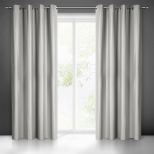 Curtain 140 x 250 Ready Decorative Aggie Silver