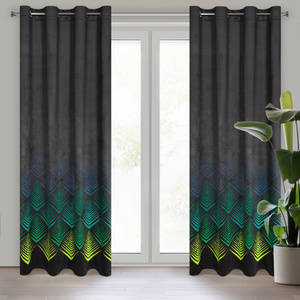 Velvet Angelina Curtain 140 x 250 Pinstripe Black