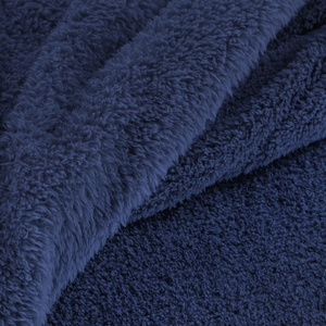 Blanket 200 x 220 Microfiber Lamb Lori Navy Blue
