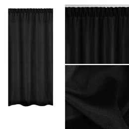 Curtain 140 x 175 Decorative Tape Viva Black