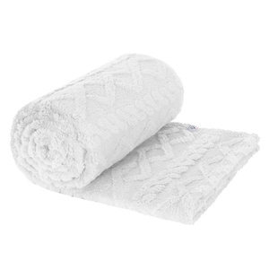 Blanket 150 x 200 Design Microfiber Braid White