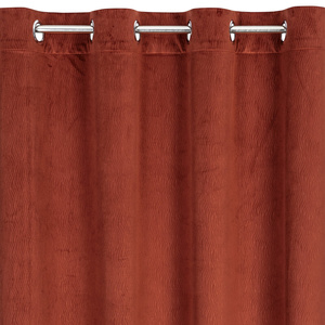 Velvet Lili Curtain 140 x 250 Mahogany Sash