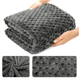 Blanket 200 x 220 Microfiber Embossed Plush Ala 3D Slices 01
