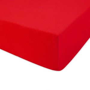 Jersey sheet with elastic 016_D Red 120x200