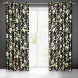 Velvet Alea Curtain 140 x 250 Pinstripe Black