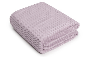 Blanket 160 x 200 Microfiber Zigzag Embossed Heather
