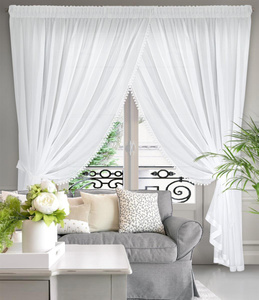 Venice Decorative Curtain 360 x 250 Tape White