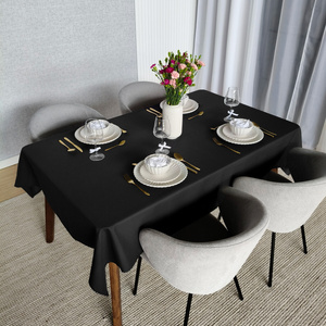 Tablecloth 140x300 Stain-Resistant Classic Elegant Black