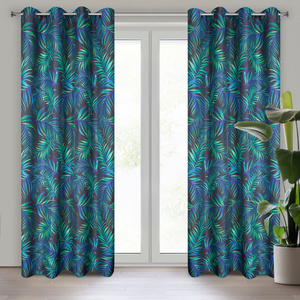 Curtain 140 x 250 Decorative Design91 Palms 01