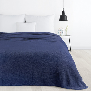 Blanket 200 x 220 Microfiber Lamb Lori Navy Blue