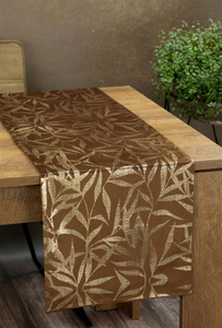 35 x 140 Decorative Velvet Blink15 Brown Runner