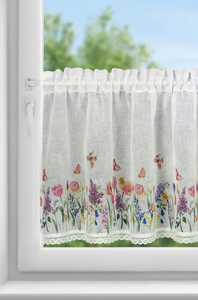 Curtain 60 x 150 Decorative Ready Bella White+Pink