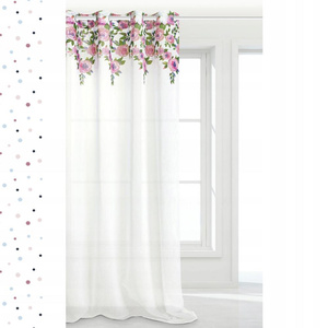 Curtain 140 x 250 Decorative Mansion Przel Flowers