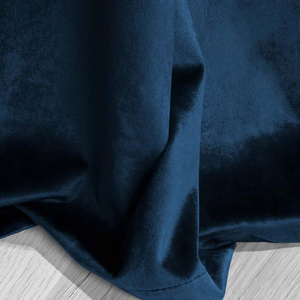 Curtain 140 x 250 Decorative Velour Shiny Navy Blue
