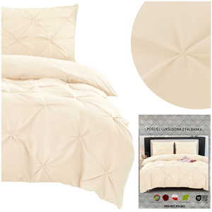 Bedding 160 x 200 3pc Decorative Pleated Pia 01