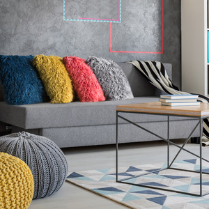 Shaggy Celia Decorative Pillowcase 40 x 40 Navy Blue