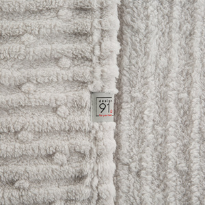 Blanket 70 x 160 Microfiber Embossed Lisa Silver