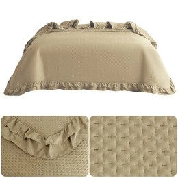Quilted Bedspread 200 x 220 with Ruffle Rosella 09