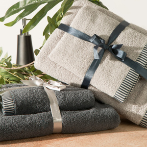 Towel Set 2 pcs Kos 50x90 70x140 Silver