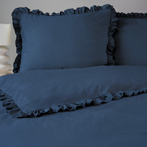 Bedding 160 x 200 3pc Pure Cotton with Ruffles 08