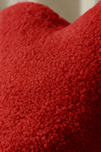 Pillow 44 x 36 Decorative Heart Boucle Red