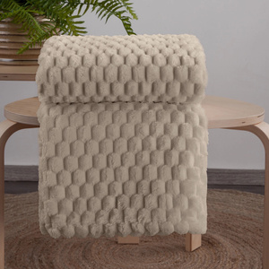 Blanket 150 x 200 Microfiber Design Cindy6 Beige
