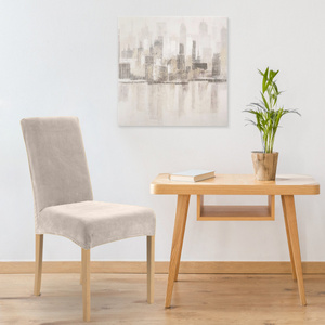Velvet Chair Cover 35x55x30 Pokr04 Light Beige