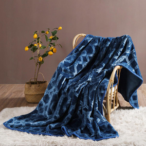 Blanket 160 x 200 Acrylic Stamped Vito Pomegranate